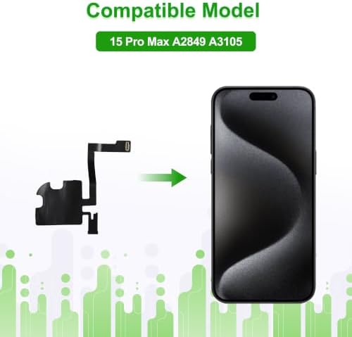 Proximity Ambient Light Sensor Flex Cable Compatible with iPhone 15 Pro Max A2849 A3105 Replacement Repair Part — 사진 4