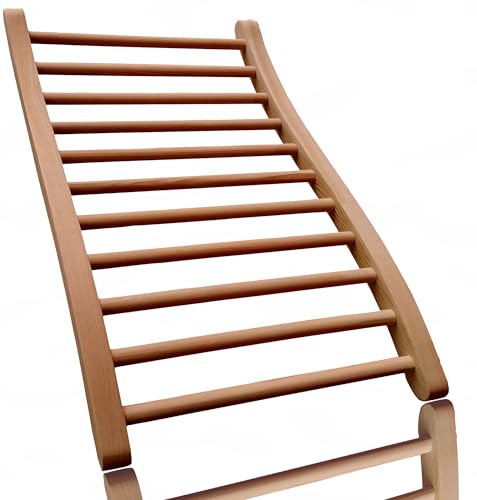 Image of LTCCDSS Red Cedar Sauna Backrest S-Shape Design | Slip-Resistant | Non-Toxic | Comfortable | Sauna Accessories Kit Apply to Barrel or Infrared Sauna 20.5 in*13 inch