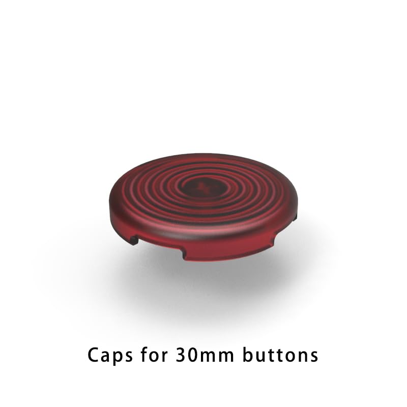 Image of 15pcs Button Caps for Mechanical Push Buttons Punk Caps for Cherry MX Switches Cap Kailh Switches Cap (13pcs 24mm Button caps+2pcs 30mm Button caps Red)