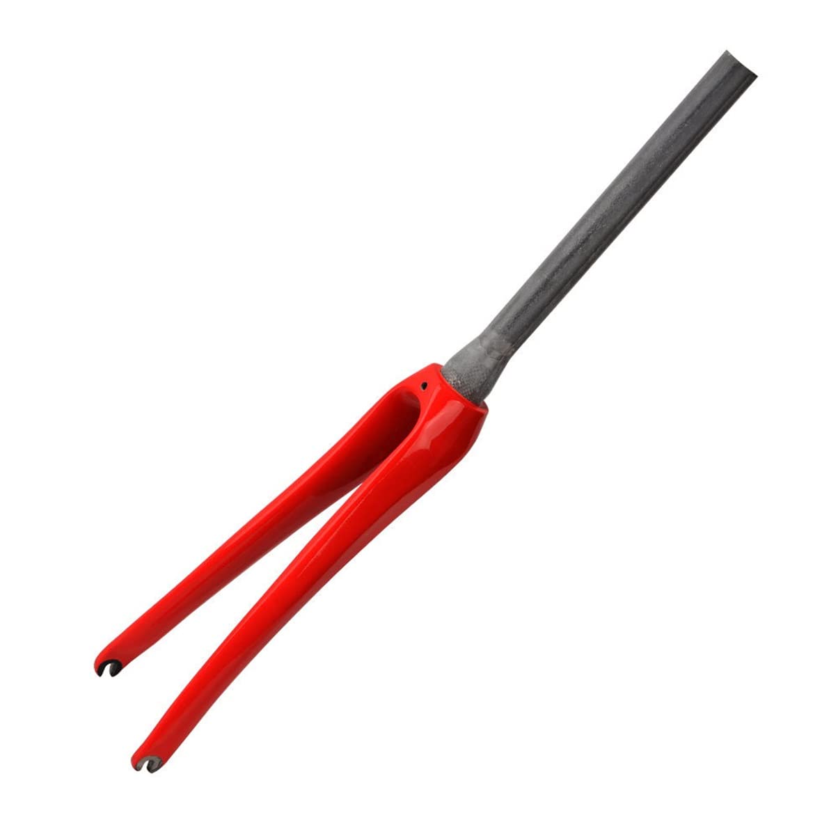 WIQUYBML 1-1/8" 700C 3K T800 Road Bike Fork Carbon Fiber Rigid 28.6mm Threadless Straight Tube Superlight Front Forks(Red)