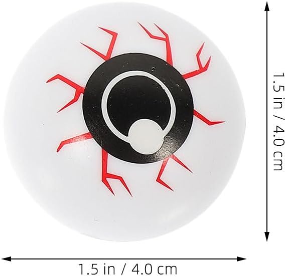 LIOOBO 24pcs Halloween Plastic Eyeballs 1. 5 Inch Fake Eye Balls: Scary Hollow Toy Sphere for Kids Goody Bag Fillers Horror Party Favors Spooky Craft Terror Props