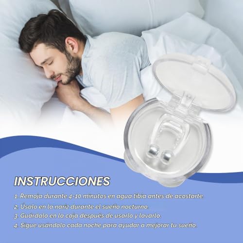 Miniatura 4 de Mobi Lock Clips Magnéticos Anti-Ronquidos - Clips Nasales De Silicona - Solución Reutilizable Contra Los Ronquidos Nasales. - Disfrute De Un Sueño Más Tranquilo 6