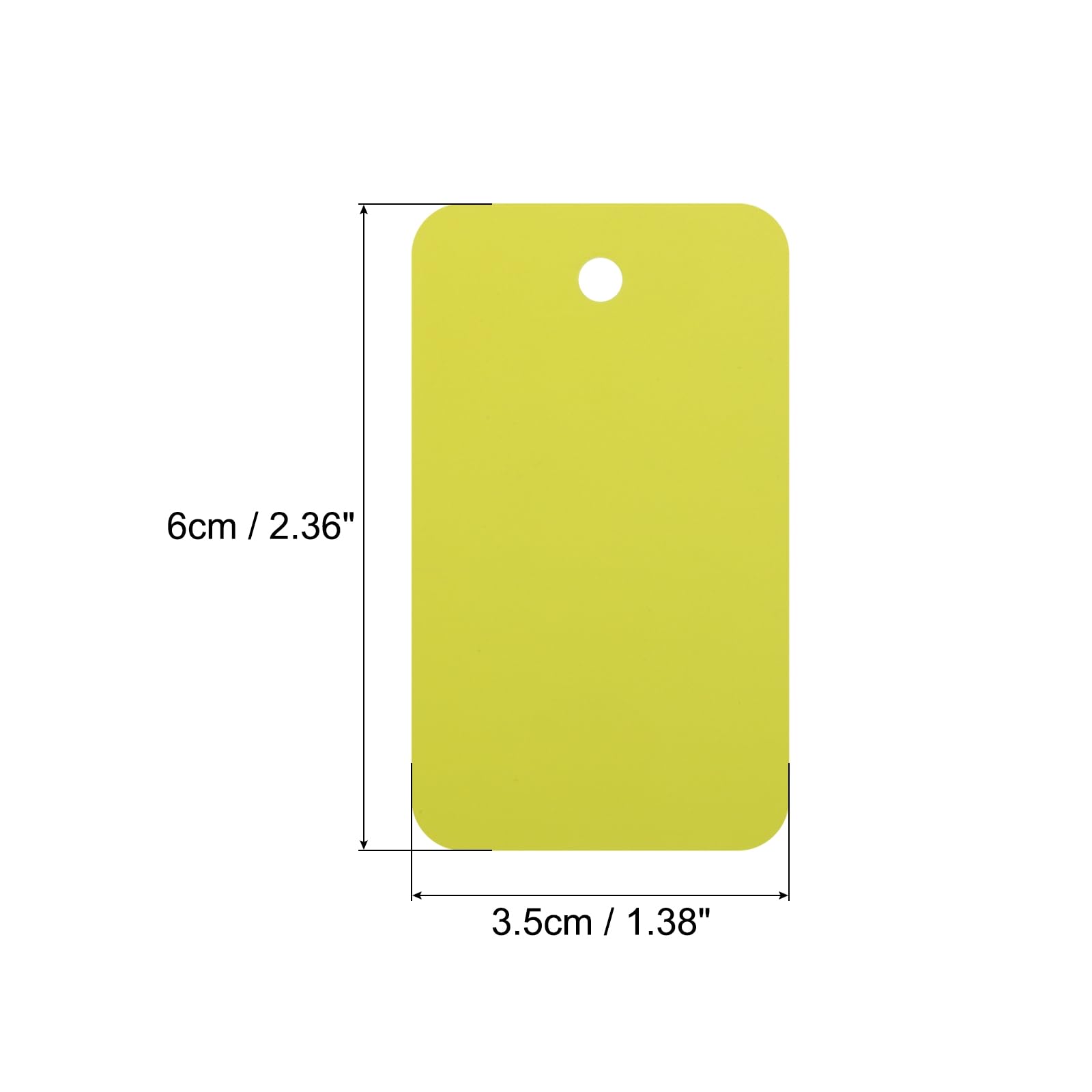 SOFPLATE 200Pcs Étiquettes D'Expédition Vertes Étiquettes En Plastique Vierges Et Imperméables Trou à Œillet Rectangulaire De 1.18 X 1.97 Pouces