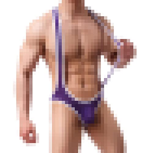 Men's One Piece Mesh Fishnet See Through Jumpsuits Suspenders