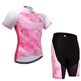 Género aplicable: femenino Be82aene Nuevo Traje de Manga Corta Deportivo y de Ocio de Verano for Mujeres Que Absorbe la Humedad Jersey Fitness Ropa de Montar al Aire Libre (Color : 3, Size : XS)