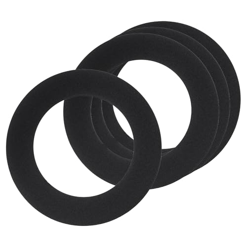 uxcell Goof Rings for 3" Recessed Lights 3.2" ID 4.9" OD Matte Black 4Pcs