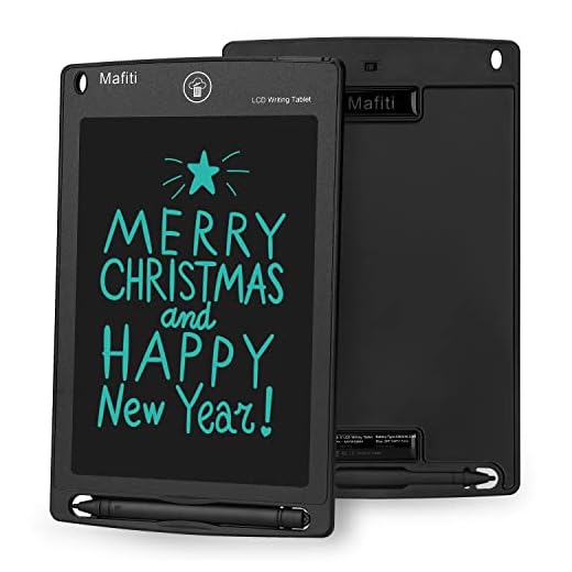Mafiti LCD Writing Tablet 8.5 Inch Electronic Writing Drawing Pad Portable Doodle Board Gifts for Kids Office Memo Home Whiteboard Black