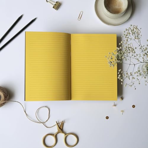 Image of XI Combo of Wiro - Manifestation Notebook & The Manifestation Notebook | Black Cover & Pages | A5 Size | Notebook with Yellow Pages for Manifestation (Black and Yellow)