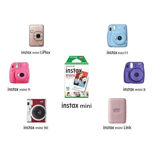 Image of Instant Mini 12 Instant Camera Accessories PU Leather Case + Fuji 20 Shot Mini Films + 64 Photos Album + 5 Plastic Frame + 10 Paper Hanging Frame + 20 Stickers (Blue)