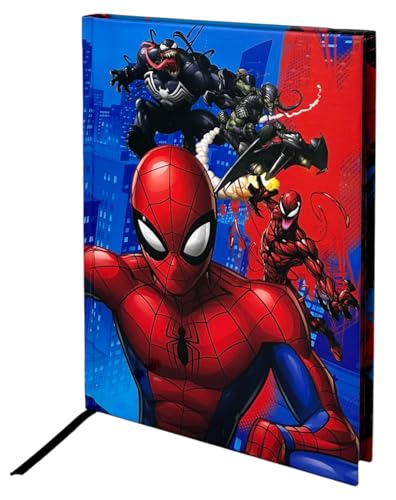 CARTOON Diario scuola Spiderman Marvel non datato agenda 10 mesi per bambini scuola primaria elementari medie (Multicolore)