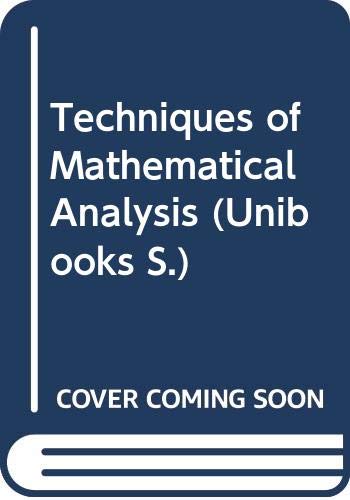 Buy Techniques of Mathematical Analysis (Unibooks S.) — BookShops.in