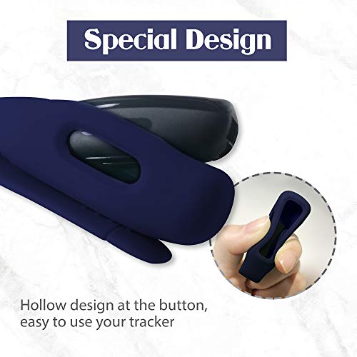 Hswai 3-Pack Clips Replacement For Fitbit Inspire 2/Fitbit Inspire 3, Soft Comfortable Silicone Clip 360°Protection Holder Accessory Compatible With Fibit Inspire 2/3（Black/Navy/Slate #TOP5