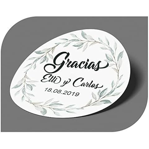 CrisPhy Pegatinas Personalizadas Boda con Nombre y Fecha Cover