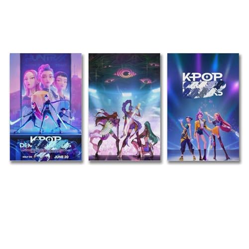 aizhimi A Set Of 3 Kpop Group Movie Cover Poster Für Zimmer, Ästhetische Leinwand-Wandkunst, Schlafzimmer-Dekor Poster 08x12inch(20x30cm)-3pcs