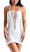 ADOREJOY Womens Lingerie Seamless Mesh Chemise Babydoll Bodysuit(2XL,White)