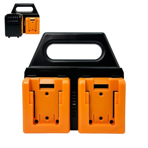 4-Slot Battery Holder for Dewalt 20V | Rugged Dewalt Portable Battery Case — Compact Organizer for Easy Storage and Transport, Ideal for Tool Bags & Job Sites