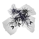 Detalle de encaje intrincado: el aplique bordado de encaje floral presenta un bordado delicado, agregando un toque de lujo y refinamiento a cualquier atuendo o accesorio, aplique de encaje bordado de flores, tela de encaje bordado de flores