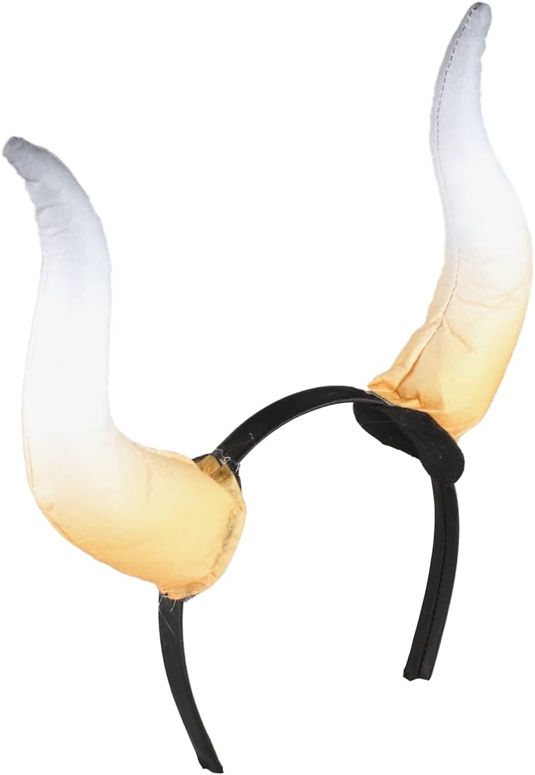 BinaryABC Large Bull Horns Costume Headband,Halloween Goat Horns Cosplay Costume Accessory,Halloween Party Favor - Image 3