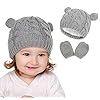VUCDXOP Babymuts en krabwanten voor pasgeborenen en baby’s, zachte wintermuts, handschoenen, set gebreide warme muts en…