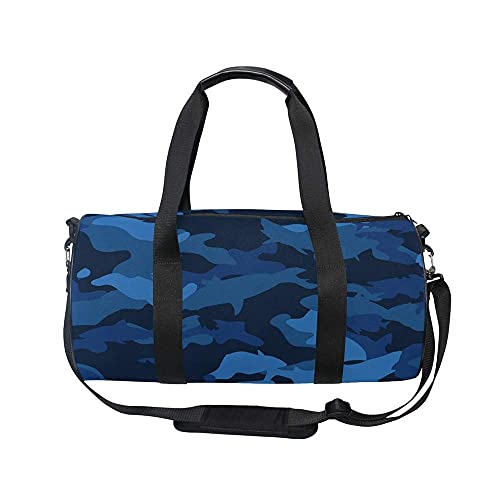 Bue Navy Camouflage Duffle Bag Sports Travel Luggage Gym Duffel Bag for Boys Kids Girls