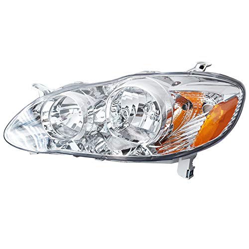 Waltyotur Replacement For 2003 2004 2005 2006 2007 2008 Toyota Corolla Headlight Assembly Head Lamps Headlights Pair Left+Right #TOP4