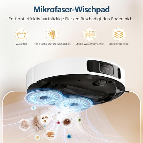 Lot de 24 accessoires pour robot aspirateur Dreame L10s Ultra Gen 2 / L10s Pro Ultra Heat / L40 Ultra AE/ X30 Ultra/Mova E30 Ultra, 1 brosse principale, 6 sacs à poussière, 6 chiffons de nettoyage, 4 – vue 6