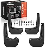 A-Premium Set of 4PCS Mud Flaps Splash Guards Mudguards Mudflaps with Hardware Kits Accessory Compatible with Chrysler Pacifica 2017-2025, Voyager 2020-2025, Front and Rear, Driver & Passenger Side