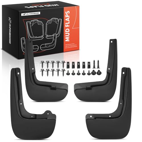 A-Premium Set of 4PCS Mud Flaps Splash Guards Mudguards Mudflaps with Hardware Kits Accessory Compatible with Chrysler Pacifica 2017-2025, Voyager 2020-2025, Front and Rear, Driver & Passenger Side