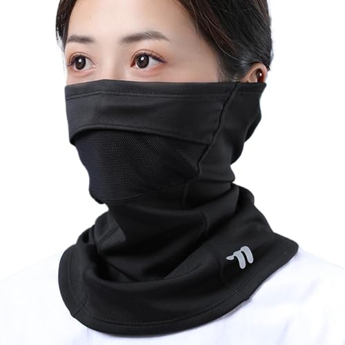 Calentador de cuello de invierno, polaina de cuello de invierno, bufanda protectora facial resistente al viento, cuello térmico, cubierta facial, calentador de cuello para deportes en climas fríos