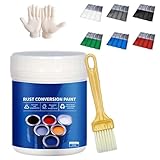 Weatherproof Rust Converter Paint for Metal, Rust Conversion Paint, 4-in-1 RUst Conversion paint for Metal, Water‑Based Industrial Anti‑rust painting with Tool(Green-35.2 Oz)