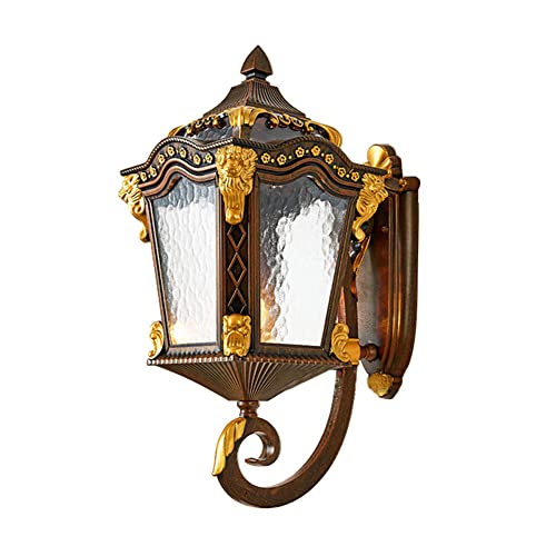 Applique de mur IP65 LUMILES LED en fonte d'aluminium style lion européen brossé