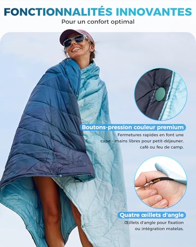 Couverture de camping pliable légère KingCamp couverture thermique extérieure