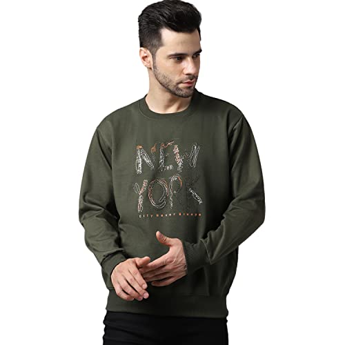 Image of Mack Jonney Fleece Round Neck Printed Sweatshirt for Men (Pack of 2)-SW 44 MRN 45 OLV 02-P