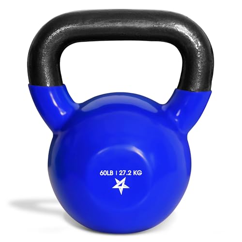 Photo 1 of Yes4All 5-65lbs Kettlebells Vinyl Coated Cast Iron for Dumbbell Weights Exercises
