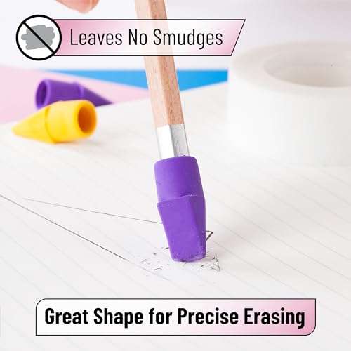 Image of Mr. Pen- Pencil Erasers Toppers, 500 Pack, Vibrant Colors | Erasers for Pencil, Pencil Top Erasers