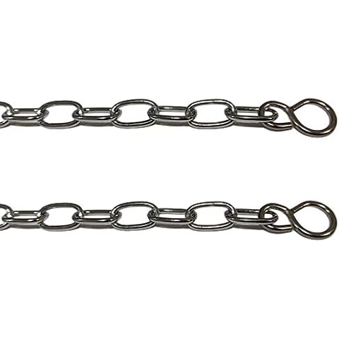 18" / 450mm Replacement Bath Plug Chain with S Hooks - Chain Type, Chrome Cover