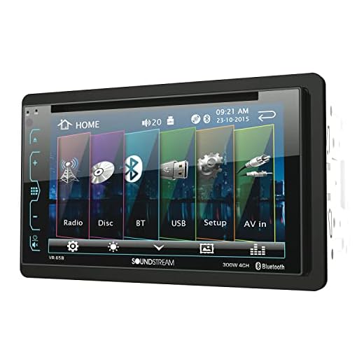 Soundstream VR-65B Double-DIN Bluetooth DVD/CD/AM/FM in-Dash Car Stereo with 6.2" Smart Sense Screen