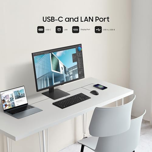 Image of Samsung 32 Inch 4K ViewFinity S8 Monitor | UHD 3840 x 2160 |IPS Panel |1.07 Billion Colors| Ports-USB-C /HDMI /DP /Headphone | HDR10 | Easy Setup Stand | Ergonomic Design| LS32D800UBWXXL |Black