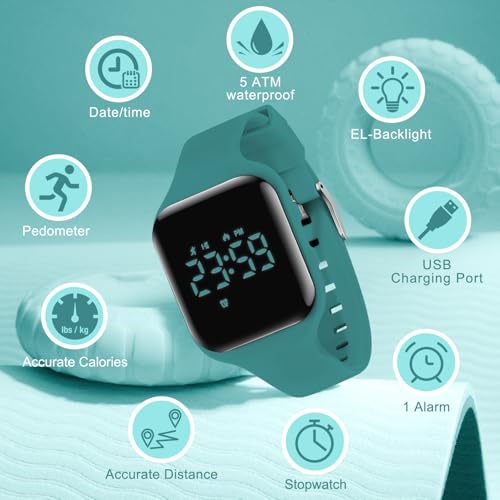 NN BEN NEVIS Kids Watch, Digital Watch for Ages 5-12 with Fitness Tracker, Alarm Clock, Stopwatch, No App and Waterproof4