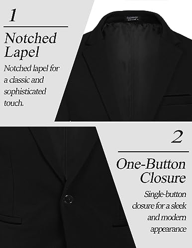 Image of COOFANDY Men's Casual Blazer Jacket Slim Fit Sports Coat Business Suit Jackets One Button