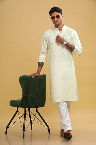Image of BE ACTIVE Cotton Kurta for Men | Traditional and Classy Design | Indian Kurta | Full Sleeve Kurta
