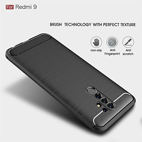 Coque Xiaomi Redmi 9 design premium carbone et finition soignée