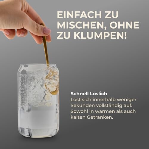 KollaGreen® Multikollagen Pulver – 5-fach Kollagen Typ I, II, III, V & X – Hochdosiert (250 g / 25 Portionen) – Für Haut, Haare, Nägel, Gelenke & Darm – Ohne Zusätze – Made in EU