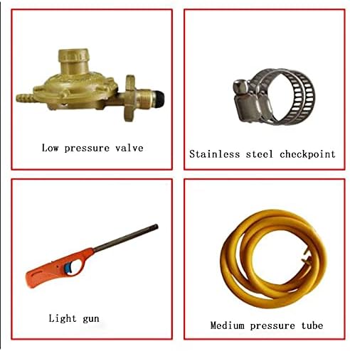 1pc stove burner for household barbecue portable Desktop gas burner Cast iron gas stove single fire burner gas jet burner 38 46 - (Color: three-ring stove set)