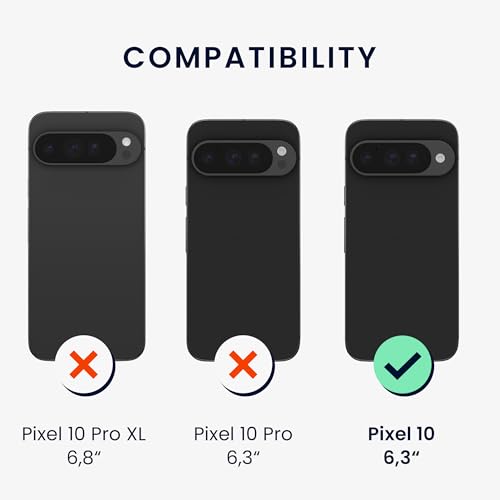 kwmobile Case Compatible with Google Pixel 10 Case - Protective Slim TPU Phone Cover - Soft Matte Finish - Blue Grey by kwmobile - Used condition - Image 2