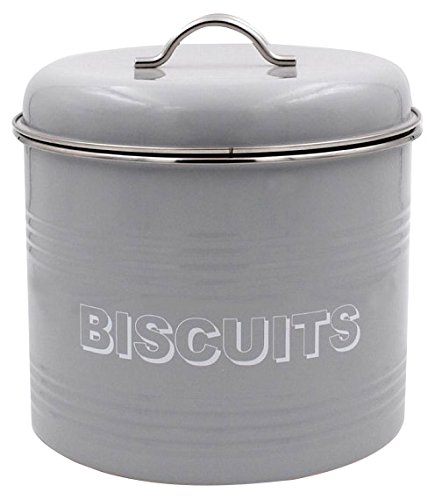 Lesser & Pavey Boîte à biscuits Sweet Home, Métal, gris, 18 x 18 x 20 cm
