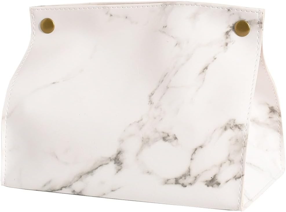 Leather Marble Tissue Box Household Paper Towel Bag Table Napkin Storage Set(D) image 4