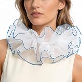 CAZSTYK Rüschenkragen Accessoire auf der Rückseite aus, Royal Blue