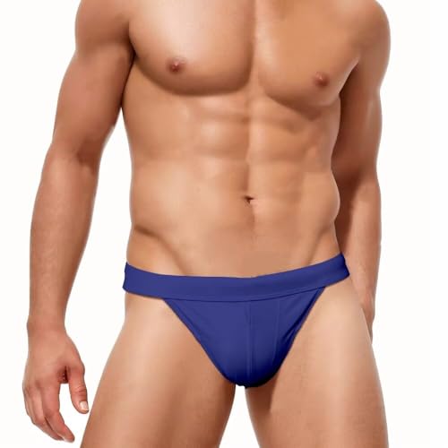 Mens Bikini Briefs Low Rise Padded Swimsuit Drawstring Beach Bathing Suit Surfing Swimwear