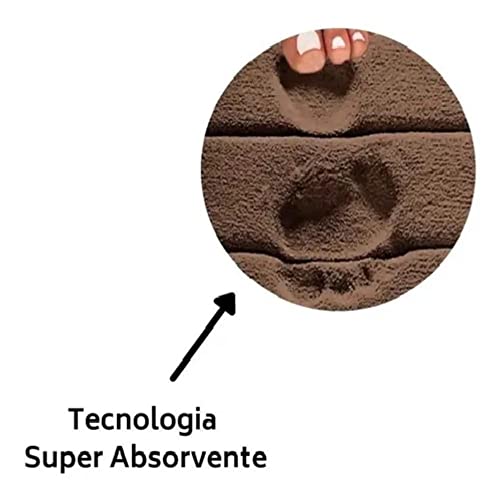 Tapete De Piso Para Banheiro Super Soft Premium Roma 40cm X 60cm